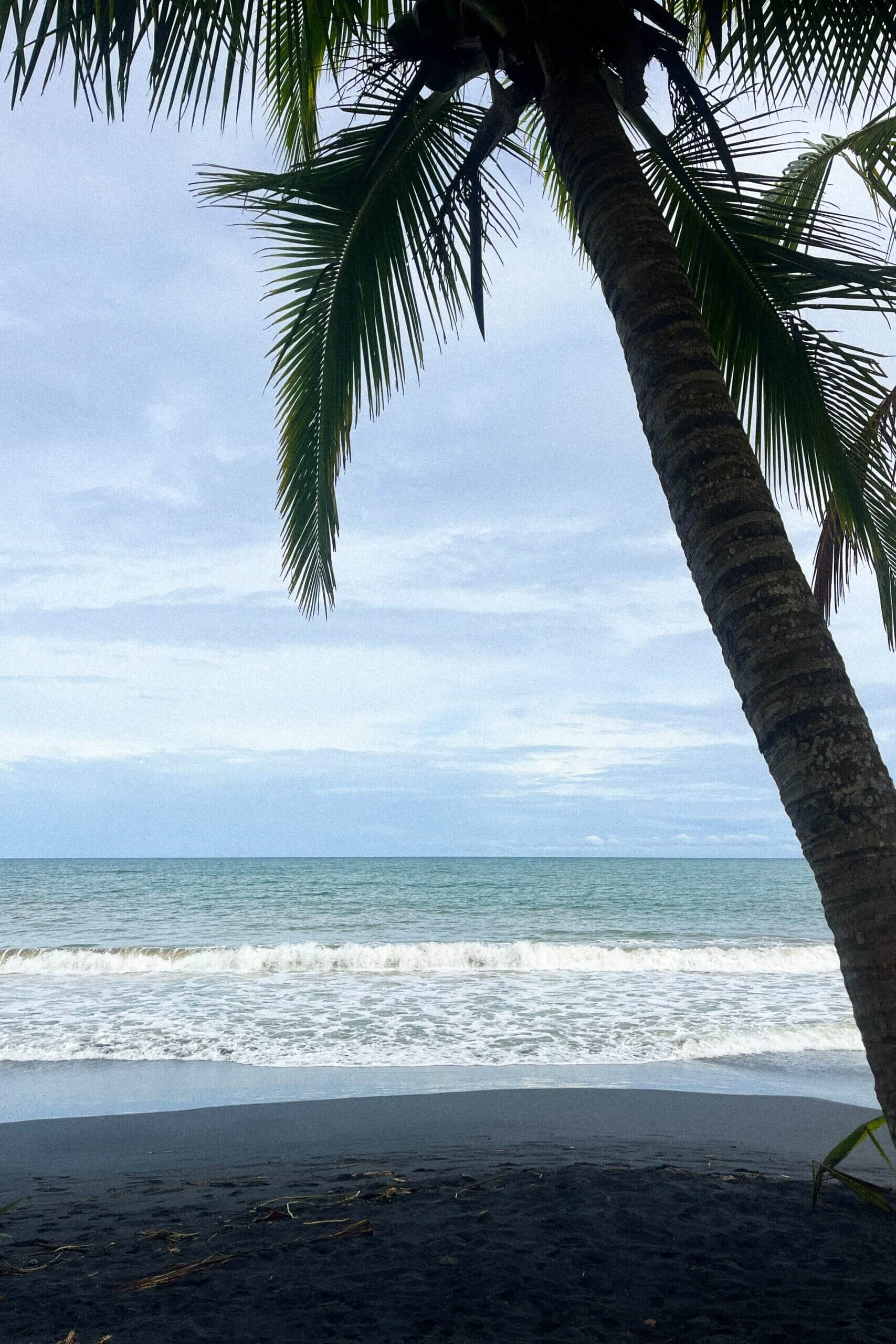 Black beach in Puerto Viejo