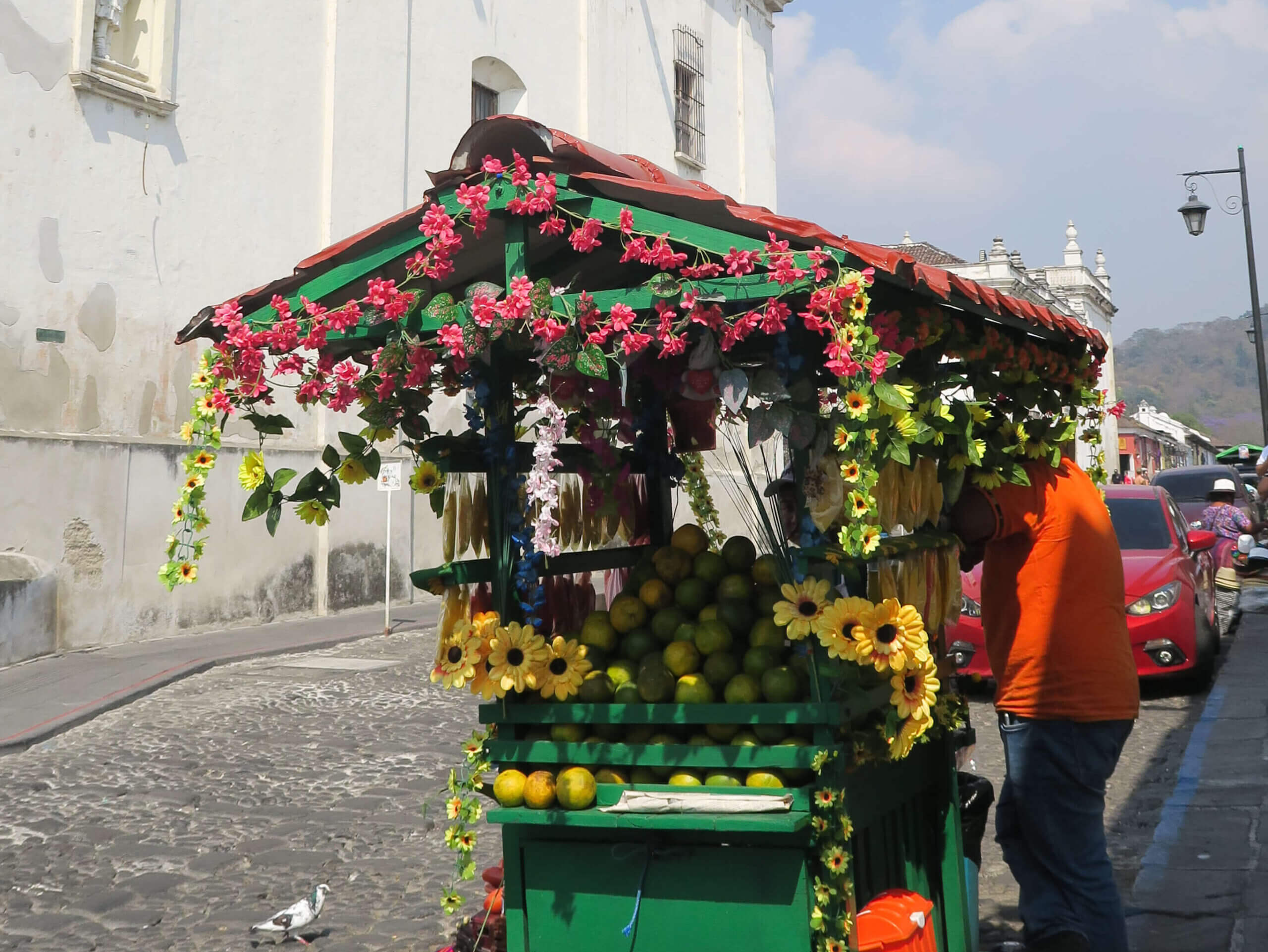 Man selling fruit in Guatemala