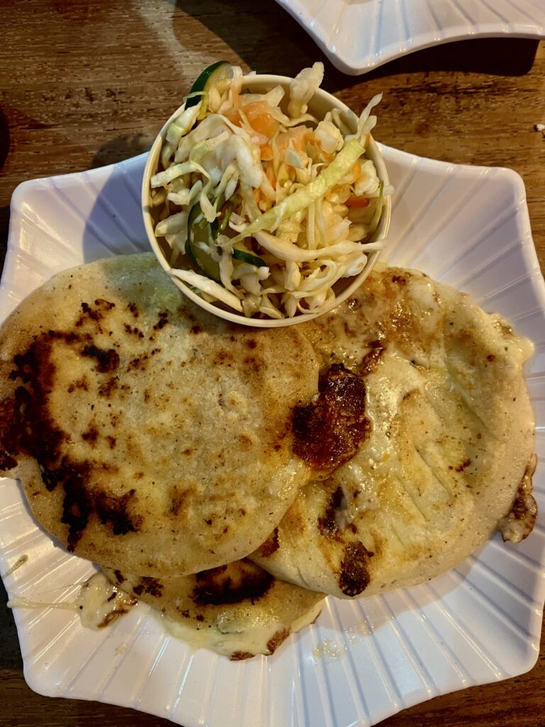 Pupusas in El Salvador travel itinerary